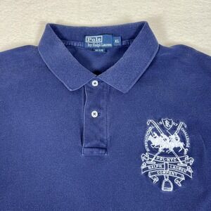 Polo Ralph Lauren Polo‎ Shirt Mens XL Navy Blue Crest 5 Embroidered Big Pony